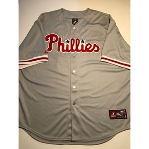 MLB Michael Young Phillies Majestic Jersey
